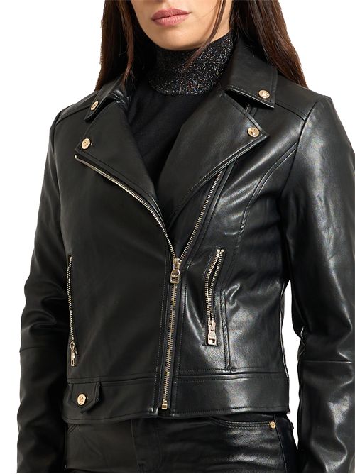 GAUDÌ JEANS Faux Leather Biker Jacket GAUDI JEANS | 521BD380022001